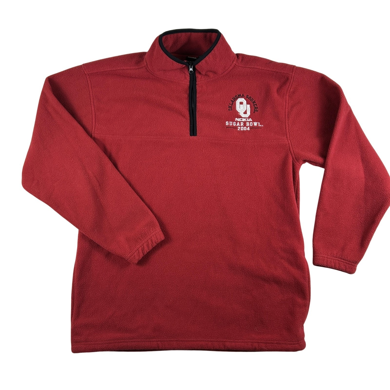 Vintage Oklahoma Sooners Sweatshirt Mens Large Red Ncaa Sugar Bowl 2004 Starter
